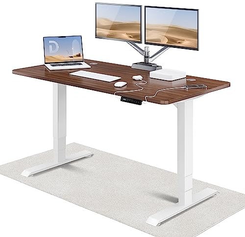 Desktronic HomePro Höhenverstellbarer Schreibtisch 160 × 80 cm – Elektrischer Schreibtisch Mit Zwei Elektrischen Motoren, Touchscreen-Steuerung und Integrierten USB-A- und USB-C-Ladeanschlüssen