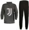 JUVENTUS Pigiama Uomo Lungo in Pile Full Zip FC Nuova Collezione Art. JU14134 (Antracite, L)