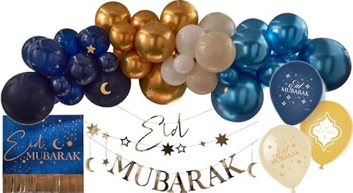 XL Eid Mubarak Party Deko Set 16 Personen mit Ballongirlande