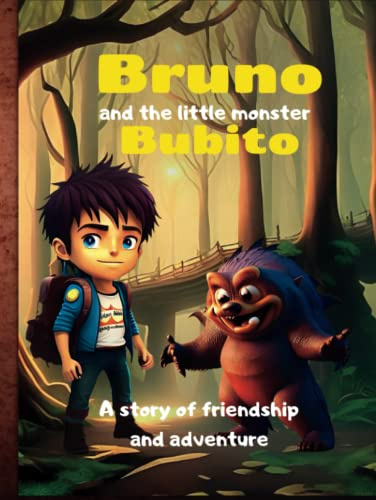 Bruno and the little monster Bubito- A story of friendship and adventure- Smart book with extra activities: Video with audio narration included: For children AGES 6 TO 12 | coloring pictures
