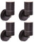 4x Aussenwandleuchte Schwarz aus Edlesthal mit GU10 Fassung Schwenkbar Wandleuchte Wandlampe 109B-B