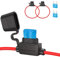JatilEr Lot de 2 Mini Porte-Fusibles en Ligne 12 V, à Lame 16 AWG, Étanche en Fil de Cuivre Avec Fusible 15 A pour Voiture/Camion/Moto/Bateau