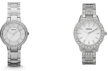 Fossil Womens Watch Virginia, 30mm case Size, Quartz Movement, Stainless Steel Strap & Damenuhr Jesse, 34 mm Gehäusegröße, Quarzwerk, Edelstahlarmband