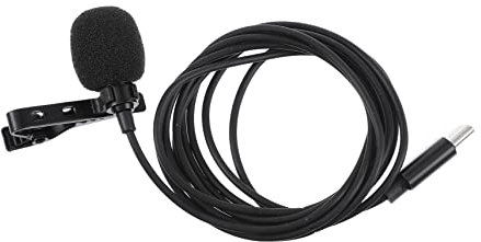 SOLUSTRE Micrófono De Solapa USB-c Conector Tipo C, Micrófono De Condensador Clip para Móvil, Compatible Grabaciones, Streaming y Vlogging, Cable Organizado