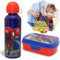 SRV Hub Lot de 2 boîtes à déjeuner Spiderman pour enfant avec bouteille d'eau sport en aluminium isotherme 500 ml Boîte plastique sans BPA, cadeau d'école et