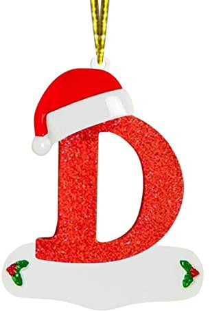 Alphabet-Weihnachtsornamente 26 personalisierte Alphabet-Ornamente Weihnachtspersonalisierte Wohnkultur Haken Für Schaukeln