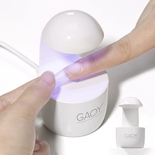GAOY Mini UV Licht für Gelnägel, Eggshell Nail Cure Light Kleine LED Nagellampe USB Nageltrockner für schnelle Aushärtung, Weiß