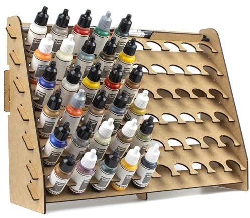 PROSCALE Soporte organizador pinturas 26 mm de diametro para modelismo y miniaturas. Kit mesa de trabajo vallejo bote pinturas vallejo acrilico miniaturas warhammer modelismo maquetas