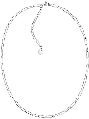day.berlin Glieder Halskette Neo in Silber, 40cm + 5cm variable Länge, filigrane Gliederkette für Damen, Kette aus 316L Premium Edelstahl, nickelfrei & wasserfest
