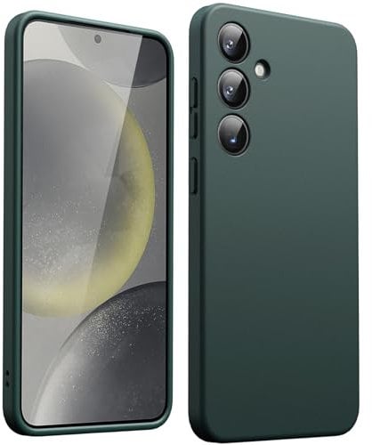 JETech Dünn Hülle für Samsung Galaxy S24 5G, Vollständiger Kameraschutz, Weiche TPU Slim Schutzhülle mit Matt Finish, Stoßfest (Nachtgrün)