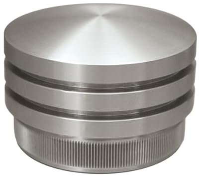 Zier - Rohrstopfen für Rohr Ø 42,4 x 2,0 mm Edelstahl V2A Endkappe Stopfen Edelstahlkappe Deckel Rohrstopfen Rohrverschlussstopfen Geländer Rohrverschluss VA A2 AISI304 AISI 304