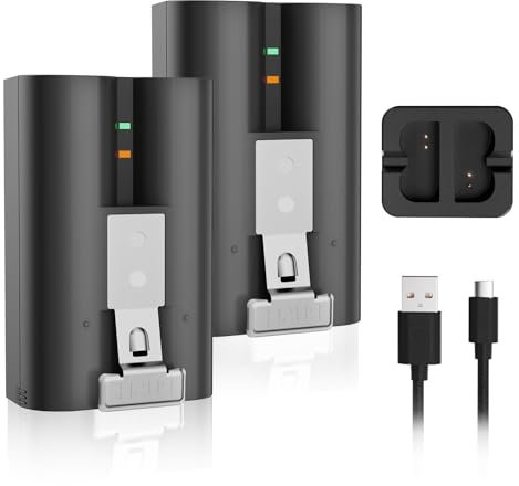 DangChu 2er-Pack 6040mAh Ersatz für Ring Türklingel Akku mit Ladestation, kompatibel mit Ring Video Doorbell 2/3/4/3plus, Stick Up Cam, Spotlight Cam