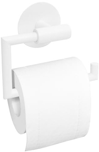 Dailyart Toilettenpapierhalter- Edelstahl Klopapierhalter Selbstklebend Toilettenpapierhalter Ohne Bohren Wandmontage Klorollenhalter WC Papier Halterung für Bad und Küche- Weiß
