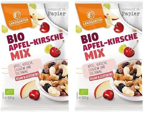 Landgarten | BIO Apfel-Kirsch Mix Vegan | 2er Pack (50 g)