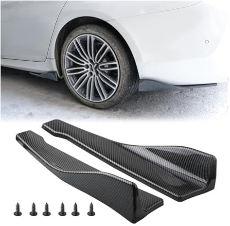 Auto Gonna Laterale 48CM per per Golf 5 6 lunghezza universale gonna laterale auto paraurti spoiler splitter protezione antigraffio accessori Gonne Laterali Auto(Carbon fiber)