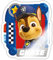 Spreadshirt Paw Patrol Chase Charakterdesign Sticker, max. 10x10 cm, 10 x 10 cm, Weiß glänzend