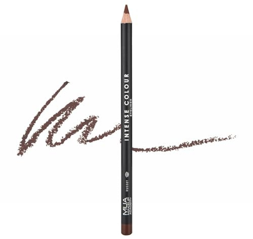 MUA Intense Colour Pencil Eyeliner, Russet (Pack of 1) | Warm Chocolate Brown Shade, Soft & Blendable Formula, Enhanced Definition, Vegan & Cruelty Free