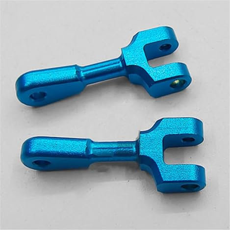 EtriiQURV 2 Stücke Front Steering Spurstange Metall Vorne Zugstange for Mini-Z Buggy RC Crawler Auto Modifikation Teil Zubehör Servo(Blue)