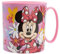 ALMACENESADAN, 5074, Taza apta para microondas, capacidad 390ml, producto reutilizable; (Minnie look)