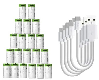Yhytgbhk 20 batterie e 10 Linee 300mAH 3.7V Cr123a Batteria Ricaricabile 17345 con USB