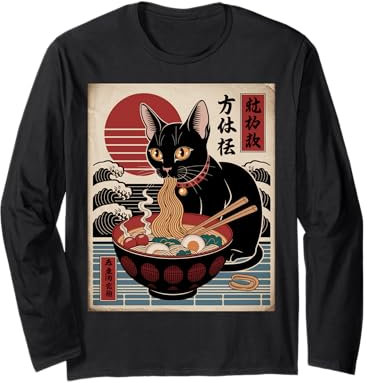 Bol à ramen japonais avec vagues Anime Manche Longue