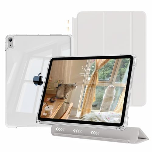 JKSML Abnehmbare Hülle für iPad mini (A17 Pro) 7./ 6. Generation - Grau | 2 in 1 Abnehmbar Abdeckung mit Schiebeschublade, Transparente Rückseite, Auto Schlaf/ Weck, für 2024/2021 model 8,3 Zoll