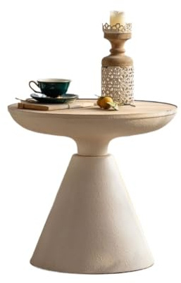 Wabi-sabi Couchtisch, Retro-Stil, Sofa, Beistelltisch, Ecktisch, B & B, Hotel, Café, Eisen, kleiner Teetisch, Schlafzimmer, Balkon, kleiner Sofa-Beistelltisch (weiß)
