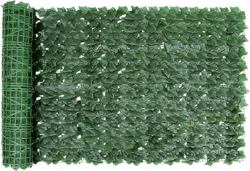 Clôture décorative en lierre artificiel Sweet Potato Leaves, 3 m x 1,5 m, clôture de jardin en feuilles vertes artificielles, panneau de clôture en lierre pour la protection de la vie privée