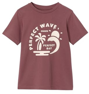 Vertbaudet T-Shirt mit Print für Jungen Basic terrakotta 140