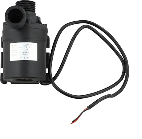 Self Priming Water Pump 12V 24V 800L/H High Pressure Diaphragm Pump Quiet Submersible Motor for Garden Watering Fish Tank Pond Reservoir Irrigation System Black(DC 12V)