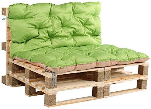 HOMECALL - Cuscino con schienale reversibile per pallet da giardino, 120 x 140 x 12 cm circa, multicolore