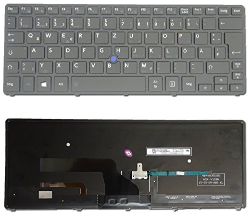 Bucom Tastatur für Toshiba Portege Z20T-B + Backlight Z20t-B-10C Z20t-B-103 + Trackpoint DE QWERTZ Keyboard