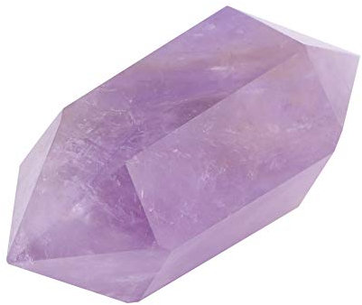Hztyyier Natürliche Heilkristallstäbe, Amethyst Heilkristallstab, Spitze und facettierte Prismenstange für Reiki Chakra Meditationstherapie Deko