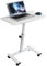 Tatkraft Cheer | 10345 | Laptoptisch rollbar, Arbeitstisch Mobil | Stahl, MDF Holz | Weiß, Schwarz | Höhenverstellbar, Schnellmontage | 60x40x51.5-84CM