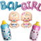 Gender Reveal Party Dekoration 6 Stück boy or girl Party Dekoration Willkommens Baby Form Folienballon Junge Mädchen Aluminiumballon Party Deko für Hochzeit Ankündigung Einer Schwangerschaft Gender