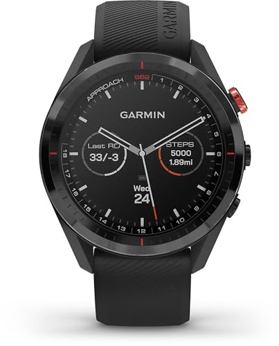 Garmin 010-02200-00 Approach S62, Premium Golf GPS Watch, Built-in Virtual Caddie, Mapping and Full Color Screen, Black (Renewed)
