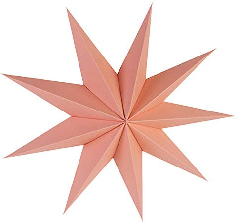 11,8 Zoll Neunzackiger Papierstern Zum Dekorieren Von Weihnachtsbaum, Kinderzimmer, Wohnzimmer-Hängeornament Rosa