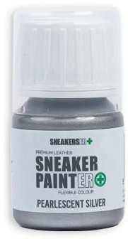 SNEAKERSER Premium Leather Flexible Sneaker Paint, Pearlescent Silver, 30ml