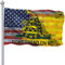 American Dont Tread On Me Flagge, 90x150 cm, doppelt bedruckt, Don't Step On Me Libertarian Tea Party Rassel Snake Gartenflagge Outdoor mit UV verblasst nicht