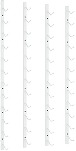 vidaXL 2X Wand Weinregal für 12 Flaschen Wandregal Weinhalter Weinflaschenhalter Flaschenregal Weinständer Hängeregal Weinflaschenregal Weiß Eisen