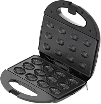 Luqeeg Nutty Cookie Maker, 12-Loch-Form-Skille, Haselnusskuchen-Brotbackmaschine Elektrisches Antihaft-Ei-Waffeleisen Toaster Backen Frühstück Pfanne Ofen Herstellung für Walnuss-Plätzchen-Gebäck