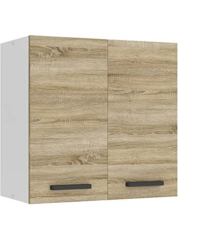 Belini Hängeschrank Küche, Küchenschränke SG2. Breite 60 cm. Oberschrank mit 2 Türen, Küchenhängeschränke, Wandschrank Hängend, Sonoma-Eiche