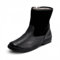 VITAFORM® Stiefel Lammfell gefüttert für Herren | Stiefelette mit rutschhemmender Sohle | Weiches Velour- und Nappaleder | Warme Schuhe für den Winter | Reißverschluß | Schwarz Gr. 42