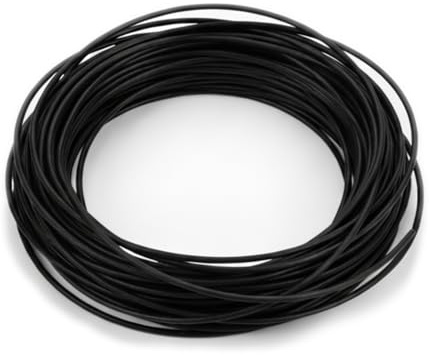 Cordon en cuir de vachette rond 1 mm x 5 m Noir Pour fabrication de bracelets, colliers, bijoux, loisirs créatifs
