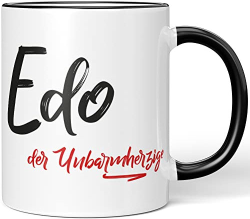 JUNIWORDS Tasse, Edo, der Unbarmherzige, Schwarz (5227970)