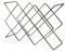 Mango Steam 10 Bottle Gray Silver Wine Rack Counter Top - Storage Organizer for Kitchen, Pantry, & Fridge