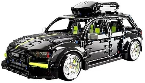 Technik Auto RS6 Avant, 1:10 Groß Automodell Bausatz, 2896 Teile Klemmbausteine Auto Bausteine MOC Set, Kompatibel mit Aodi Technik