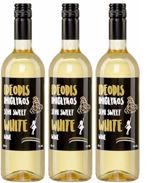 Imiglykos Ideodis weiß 3x 0,75l VAENI Naoussa | Lieblicher Weißwein aus Griechenland | 11% Vol. | Weingut Vaeni Naoussa | + 20ml Jassas Olivenöl