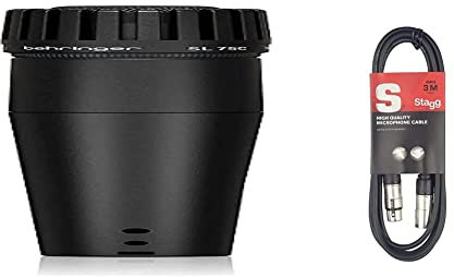 Behringer SL 75C Dynamic Cardioid Microphone & Stagg 3M / 10ft XLR to XLR Cable, 3-Pin Male to Female, Suitable for Microphone, PA System, Audio Mixer, Studio Monitors, Audio Recording