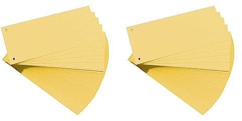 Herlitz Trennstreifen, 100er Packung, Gelb (Packung mit 2), 2-fach Lochung, Blauer Engel, A5, Karton